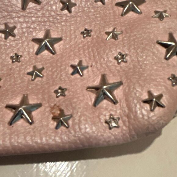 Jimmy Choo Sasha Star Studded Tote Bag Light Pink Silver Grunge Punk Whimsigoth - Picture 14 of 16